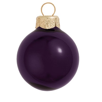 Northlight 12ct Shiny Glass Ball Christmas Ornament Set 2.75" - Purple