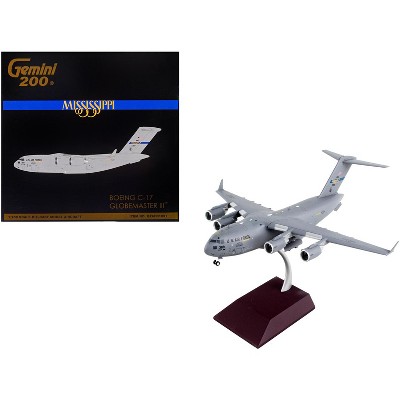 Boeing C-17 Globemaster III Transport Aircraft "Mississippi Air National Guard" USAF 1/200 Diecast Model Airplane by GeminiJets