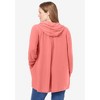 Woman Within Plus Size Pleat-Back Swing Hoodie Sweatshirt - 3 of 4