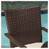 Thompson 7pc Wicker Patio Dining Set with Cushions - Brown - Christopher Knight Home: Weather-Resistant, 6 Arm Chairs, Galvanized Steel Hardware - image 4 of 4