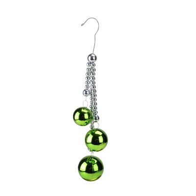 Raz Imports 8.5" Christmas Balls On Silver Chain Christmas Ornament - Green