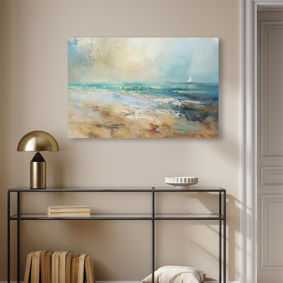 Beyond The Shore Beach Coastal Inspired Canvas Art, 36" x 24"