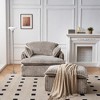 Convertible Compressed Sofa Chair with Ottoman, Modern Corduroy Fabric Armchair for Small Spaces, Living Room, Dorm, or Apartment - 2 of 4
