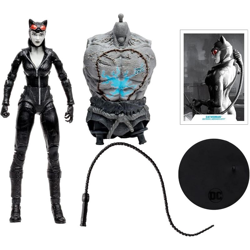 Mcfarlane Toys DC Multiverse 7 Inch Action Figure | Arkham City Catwoman (BW Gold Label), 2 of 5