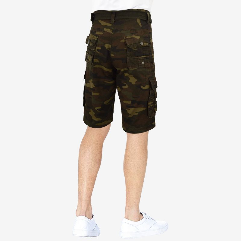 X RAY Men's Belted 12.5" Inseam Knee Length Cargo Shorts, 2 of 4