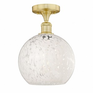 White Mouchette - 1 Light Semi-Flush Mount In Modern Style-11.88 Inches Tall and 10 Inches Wide - 1 of 1