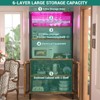 Aheaplus Bar Cabinet with Power Outlets, Wine Bar Cabinet Liquor Cabinet with LED Lights & Glass Holder - 2 of 4
