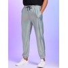 INSPIRE CHIC Men's Drawstring Waist Disco Shiny Metallic Pants - 2 of 4