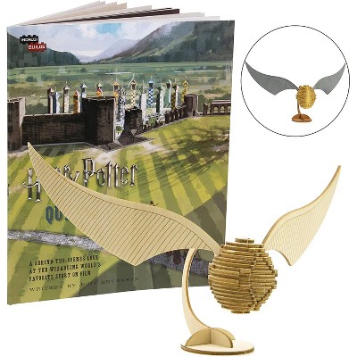 Incredibuilds Harry Potter Golden Snitch Book & Wood Model Figure Kit