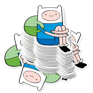 Adventure Time Finn Sitting 100ct Vinyl Large Deluxe Stickers Variety Pack - 1 of 4