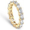 Pompeii3 5Ct Emerald Moissanite Eternity Ring in 14k Yellow Gold - 3 of 4