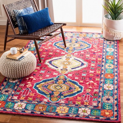 Handmade Rustic-Chic Red Wool 4' x 6' Tufted Area Rug