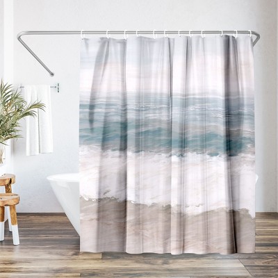 Americanflat 71" x 74" Shower Curtain, Warm Waves by PI Creative Art