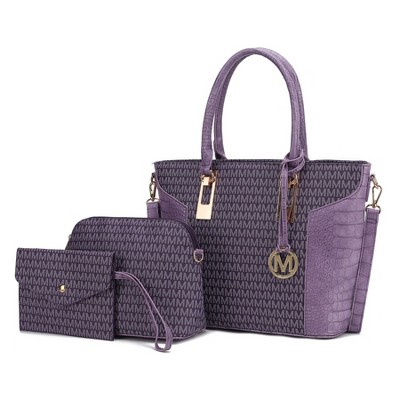MKF Collection Shonda 3PC Tote with Cosmetic Pouch & Wristlet by Mia K