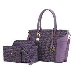 MKF Collection Shonda 3PC Tote with Cosmetic Pouch & Wristlet by Mia K - 1 of 4
