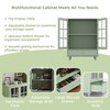 NicBex Modern Minimalist Dining Room Cabinet with Storage,Double Glass Doors and Drawer,Wooden Storage Sideboard Cupboard for Living Room - 4 of 4
