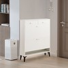 Okak Shoe Cabinet, Freestanding Shoe Organizer with 4 Drawers, Shoe Storage Cabinet for Entryway, Living Room, Hallway, White - 3 of 4