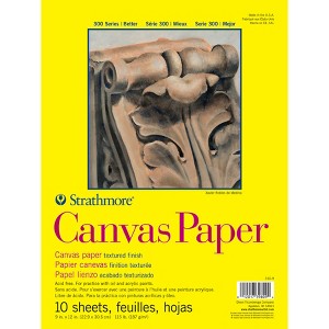 Strathmore 300 Series Canvas Paper Pad, Glue Binding, 10 Sheet, 9x12 inch, 1 Count - 1 of 1