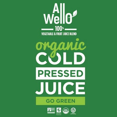 Allwello Go Green Organic Cold Pressed Juice - 32 fl oz