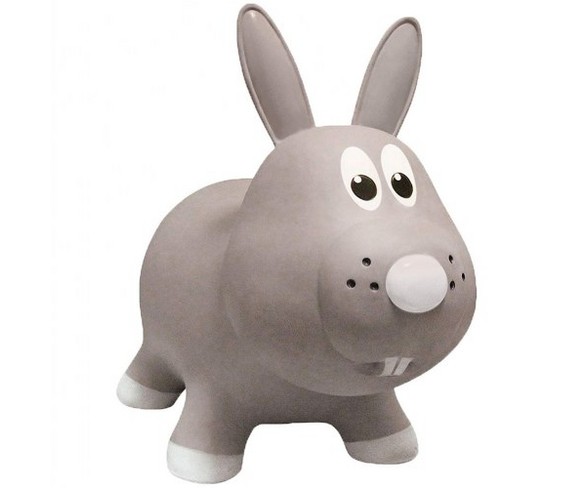 Farm Hoppers Inflatable Bouncing Grey Rabbit