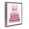 Stupell Industries Pink Book Stack Fashion Handbag, 18" x 18" - 3 of 4