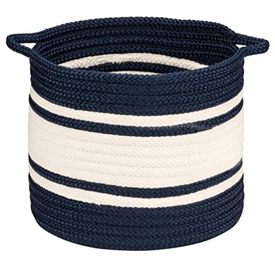 Colonial Mills Outland Basket, 14"x14"x12", Navy
