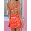 Clotth Women Boho Floral Mini Cami Dress Spaghetti Strap Cut Out Mini Dress Flowy Backless Sling Dresses Summer Sundress - 2 of 4
