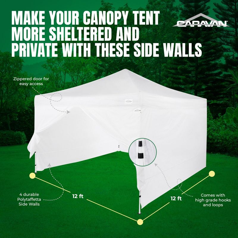 Caravan Canopy M-Series 12 x 12 Foot Tent Sidewalls, Frame/Roof Not Included, 3 of 7