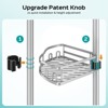 Aoibox Corner Shower Caddy Tension Pole: Rustproof 4-Tier Bathroom Organizer Shelves for Bathtub Shampoo Storage with Adjustable Rod Standing Rack - 2 of 4