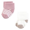 Hudson Baby Infant Girl Cotton Rich Newborn and Terry Socks, Girl Confetti Colors - 3 of 4