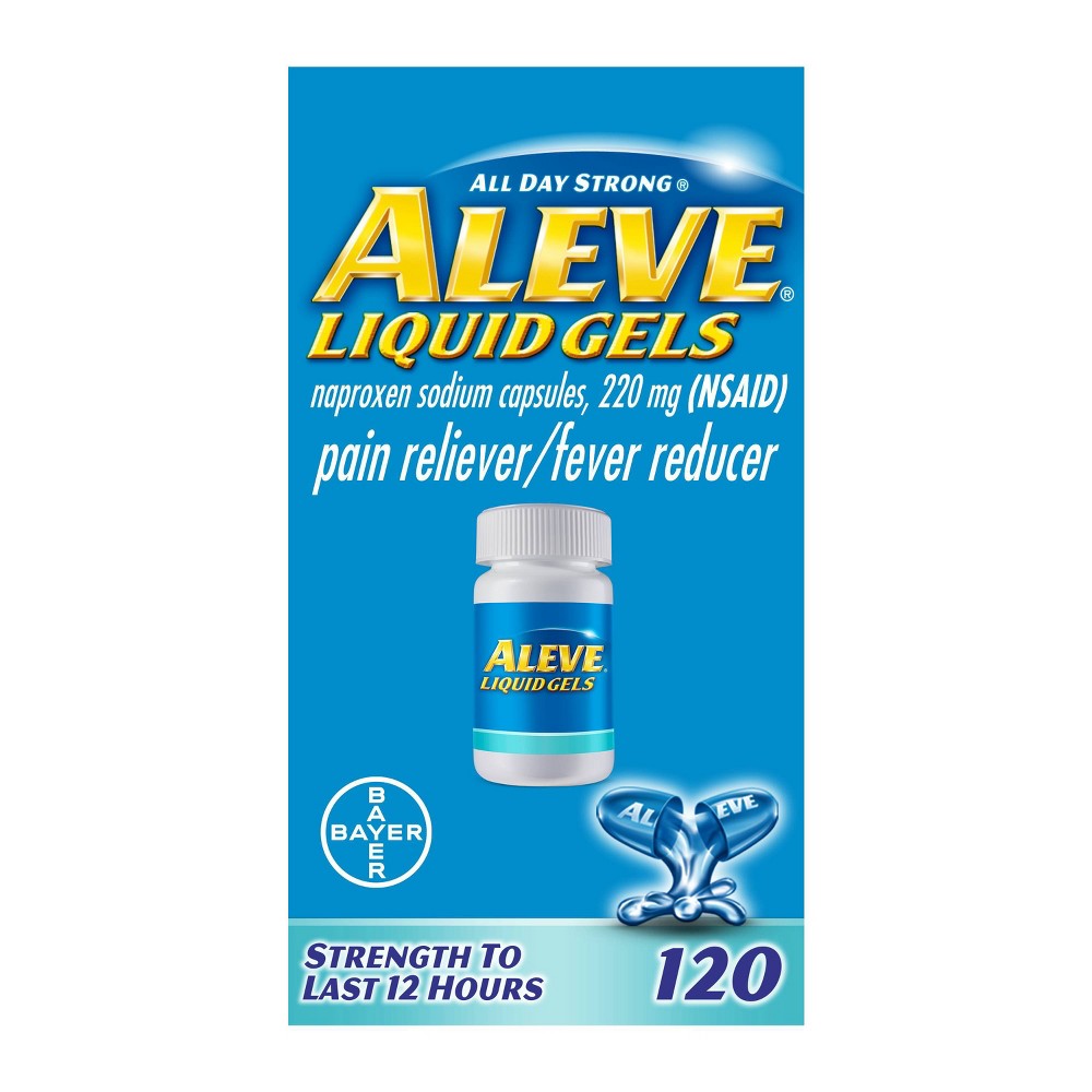 UPC 325866558343 product image for Aleve Pain Reliever/Fever Reducer Liquid Gels - Naproxen Sodium (NSAID) - 120ct | upcitemdb.com