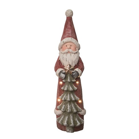 Transpac Resin 26 in. Multicolor Christmas Jolly Santa Figurine - image 1 of 2