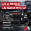 AMERICAN MODIFIED Demon Front Grille with Red Star Lights, Compatible with Jeep Wrangler JL & Gladiator JT 18-21 Models without TrailCam, Matte Black - 3 of 4