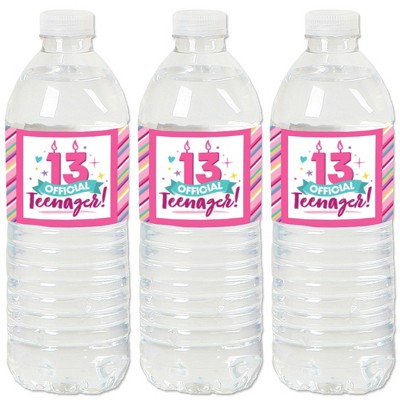 Girl Neon JUMP Water Bottle Labels