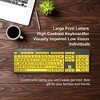 Evo Bytes Yellow/Black Large Print Wired Computer Keyboard - 3 of 4