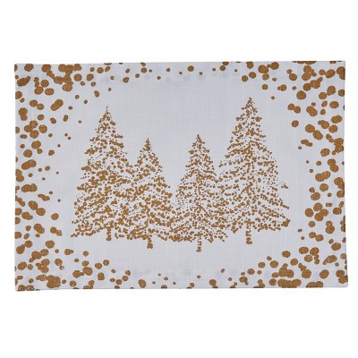 Split P Golden Christmas Placemat Set - Gold