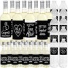 Big Dot of Happiness Mr. and Mrs. - Black and White Wedding or Bridal Shower Decorations - Beverage Bar Kit - 34 Pieces - 2 of 4