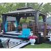 PURPLE LEAF Hardtop Gazebo Canopy with Netting and Curtains for Outdoor Deck Backyard Heavy Duty Metal Patio Permanent Pavilion - 2 of 4