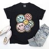 Simply Sage Market S.W.Smiley Rainbow Checkered Garment Dyed Tee - 3 of 4