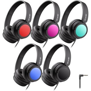 iClever Kids Wired Headphones for School Students K-12 & Teachers, Durable PP Material, Tangle Free, Kids Headphones - 1 of 4