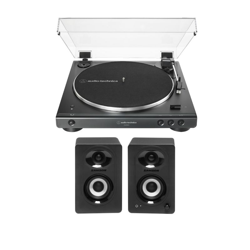 Audio-Technica AT-LP60XBT Bluetooth Stereo Turntable (Black) with Speaker, 1 of 4