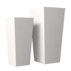 LeisureMod Orna 2-Piece Fiberstone and MgO Clay Planter Set Tapered Square Planter with Drainage Holes - 4 of 4