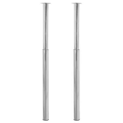 vidaXL 2 Telescopic Table Legs Adjustable Height 710 mm - 1100 mm Chrome