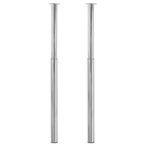 vidaXL 2 Telescopic Table Legs Adjustable Height 710 mm - 1100 mm Chrome - 1 of 4
