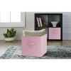 Racxily 6 Pack Collapsible Cube Fabric Storage Bins with handle, 10.5" x 10.5" Storage Containers for Organizing Storage Box - 3 of 4