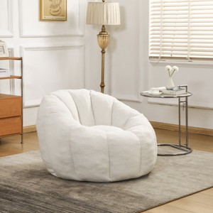 Bean Bag Chair Modern with Ergonomic Backrest and Anti-Slip Base for Living Room 39.7" Wide-3irtyhousy - 1 of 4