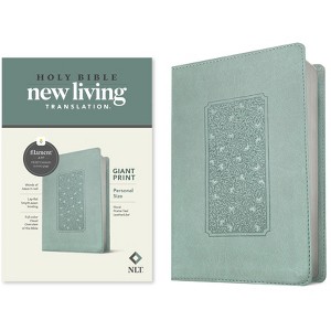 NLT Personal Size Giant Print Bible, Filament Enabled Edition (Red Letter, Leatherlike, Floral Frame Teal) - Large Print (Leather Bound) - 1 of 1