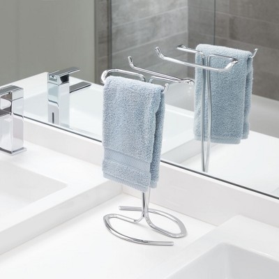 Chrome Freestanding Double Hand Towel Rack