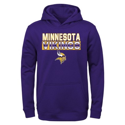 NFL Minnesota Vikings Girls' Fleece Hooded Sweatshirt - XL