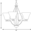 Progress Lighting Bravo 4-Light Chandelier, Antique Bronze, White Etched Glass - 2 of 2